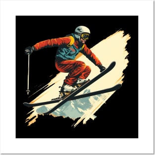 skiing man design Posters and Art